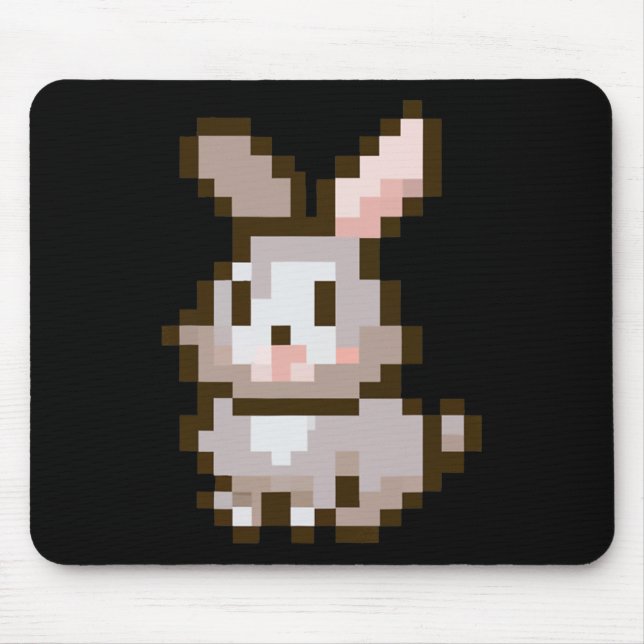Niedliches pixeliges Ostervideospiel Ostersonniges Mousepad (Vorne)