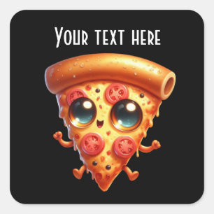 Niedliches Pizza Party Liebhaber Square Sticker