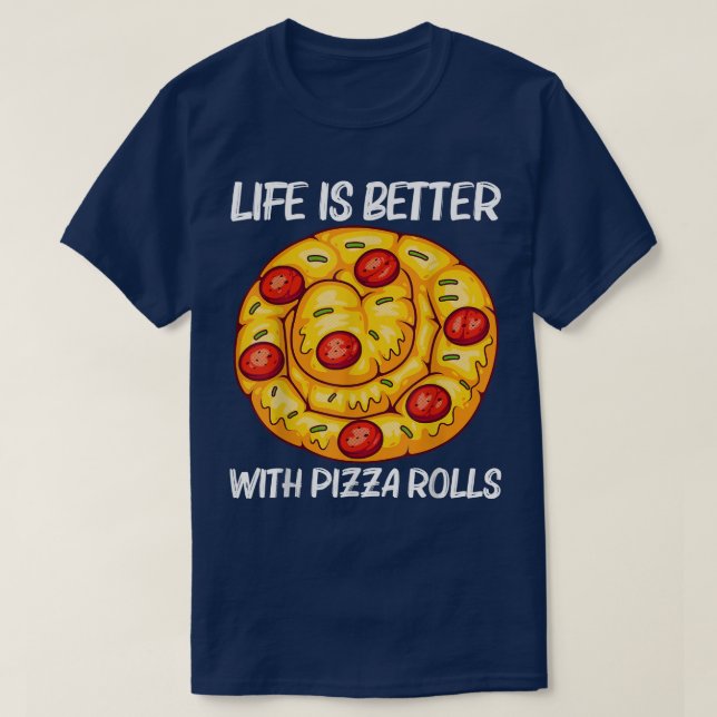 Niedliches Pizza-Roll-Design für Männer Pizzeria F T-Shirt (Design vorne)