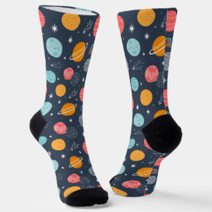 Niedliches Planetenmuster Socken