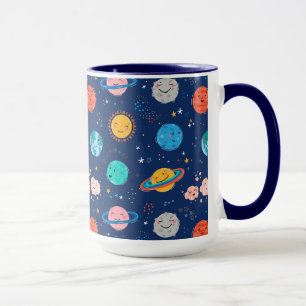 Niedliches Planetenmuster Tasse