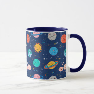 Niedliches Planetenmuster Tasse