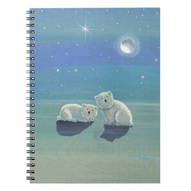 Niedliches Polar-Bären-Notebook Notizblock (Vorderseite)