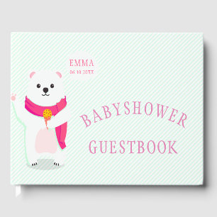 Niedliches Polar Bear Baby Showbook Gästebuch