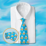 Niedliches Polar Bear Muster Neck Tie Krawatte<br><div class="desc">Eine schöne blaue Krawatte mit einem Cartoon,  der Eisbärenmuster angeln kann. © ArianeC Illustrations-Alle Rechte vorbehalten</div>
