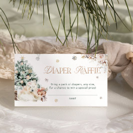 Niedliches Polar Bear Winter Babydusche Windelwann Begleitkarte