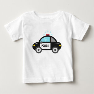 Niedliches Polizeiauto mit Sirene Baby T-shirt