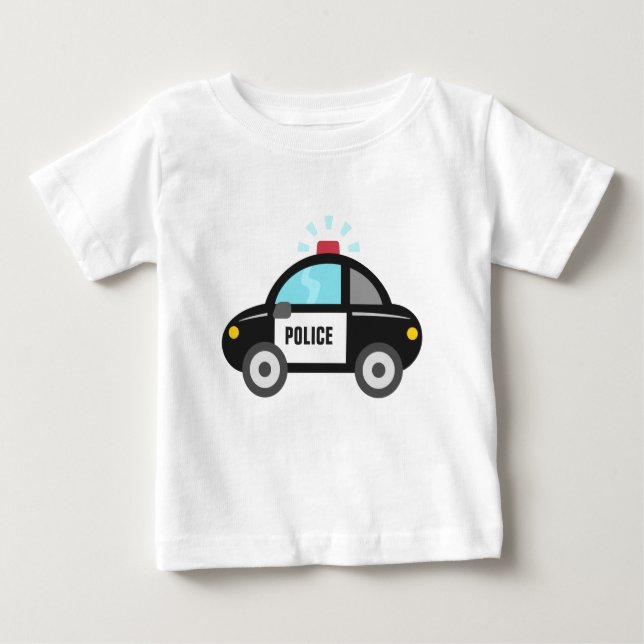 Niedliches Polizeiauto mit Sirene Baby T-shirt (Vorderseite)