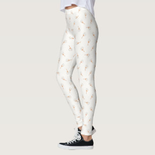 Niedliches Polka Dot Blume Muster Leggings