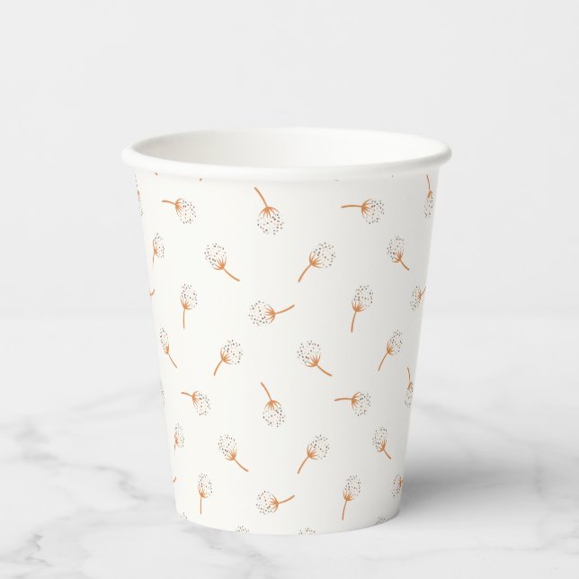 Niedliches Polka Dot Blume Muster Pappbecher (Vorderseite)