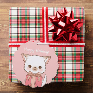 Niedliches Pomchi mit dem heutigen Pink Happy Holi Ornament Karte