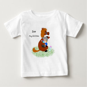 Niedliches Pony mit Baby - niedlich Baby T-shirt