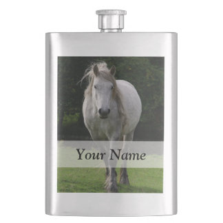 Niedliches Ponyfoto Flachmann