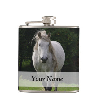 Niedliches Ponyfoto Flachmann