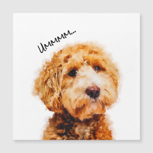 Niedliches Poodle-Dog-Muster Magnetkarte