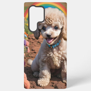 Niedliches Poodle mit Regenbogen Samsung Galaxy Hülle
