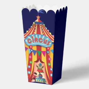 Niedliches Popcorn des Circus Party Geschenkschachtel