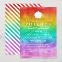 Niedliches Potluck Lesbisches Brautparty| Rainbow