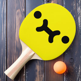 Niedliches Pouty Face Gelb Ping Pong Paddel Tischtennis Schläger