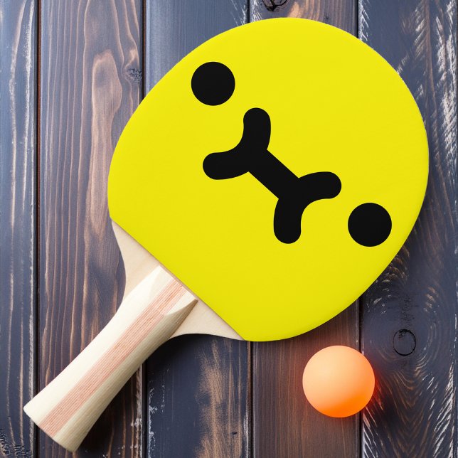 Niedliches Pouty Face Gelb Ping Pong Paddel Tischtennis Schläger (Von Creator hochgeladen)