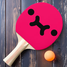 Niedliches Pouty Face Pink Ping Pong Paddel Tischtennis Schläger