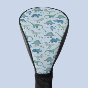 Niedliches prähistorisches Blaues Dinosaurier-Mus Golf Headcover