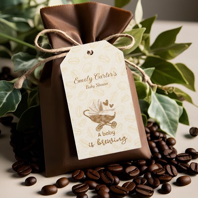 Niedliches Pram Baby ist das Brechen der Babydusch Geschenkanhänger (Von Creator hochgeladen)