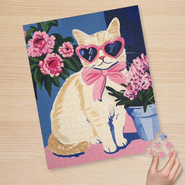 Niedliches Preppy Cat Puzzle (Von Creator hochgeladen)