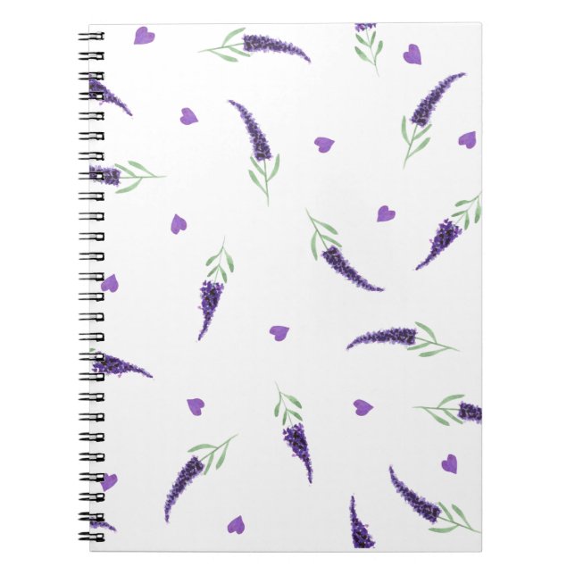 Niedliches Provence Aquarelllavender Header-Notebo Notizblock (Vorderseite)