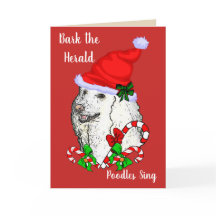 Niedliches Pudel-Sankt-Weihnachten