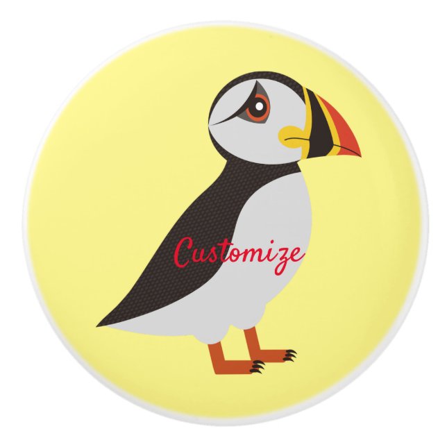 Niedliches Puffdesign Thunder_Cove Keramikknauf (Vorderseite)