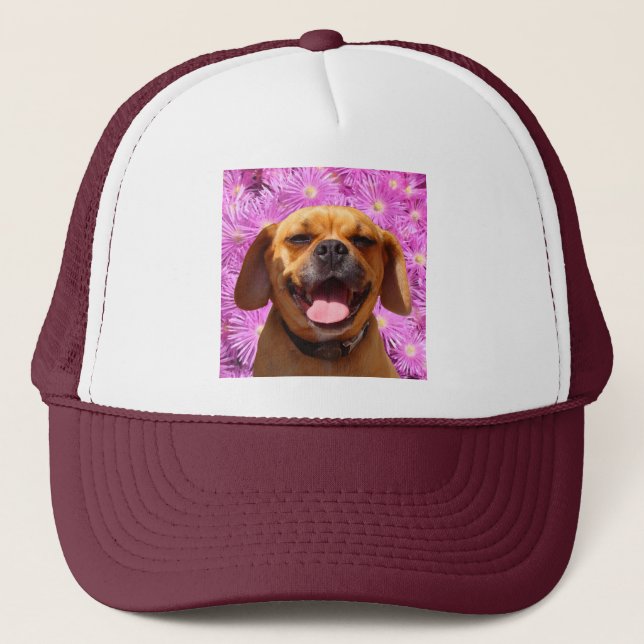 Niedliches Puggle Truckerkappe (Vorderseite)