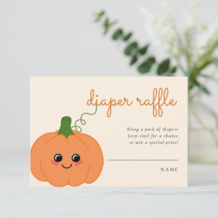 Niedliches Pumpkin Baby Duschkabine Windelwindelpf Begleitkarte