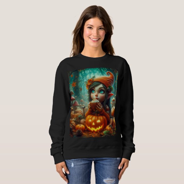 Niedliches Pumpkin Gewürz Gnome Sweatshirt - Gemüt (Vorne ganz)