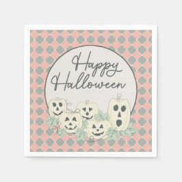 Niedliches Pumpkin-Happy Halloween Serviette