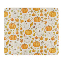 Niedliches Pumpkin-Muster | Erntedank Schneidebrett