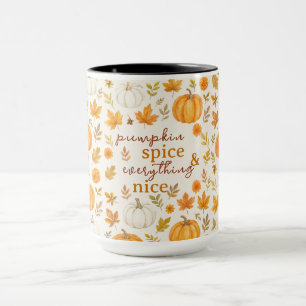 Niedliches Pumpkin-Muster Erntedank Tasse