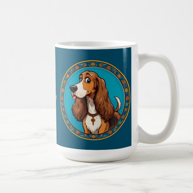Niedliches Puppy-Cartoon-Design Kaffeetasse (Rechts)