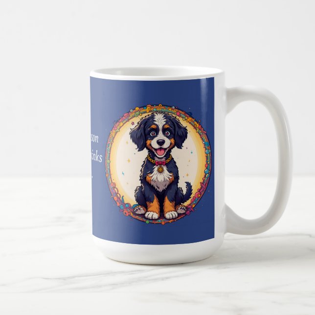 Niedliches Puppy-Cartoon-Design Kaffeetasse (Rechts)