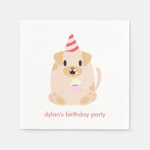 Niedliches Puppy Dog Kindergeburtstag Party Serviette