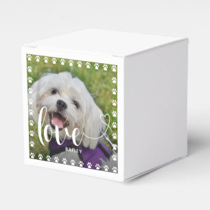 Niedliches Puppy-Valentinstag-Foto Geschenkschachtel
