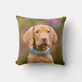 Niedliches puppyeyed Ungar Vizsla Hundewelpen-Foto Kissen