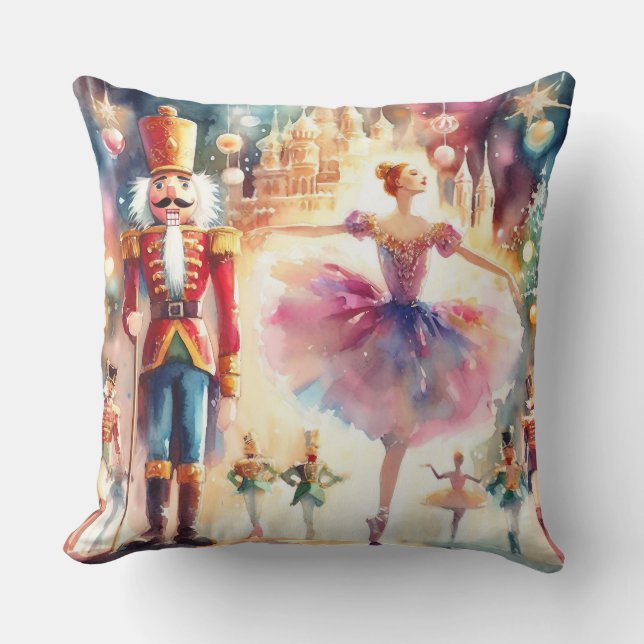 Niedliches Quilt/besticktes Weihnachtsmuster Kissen (Vorderseite)