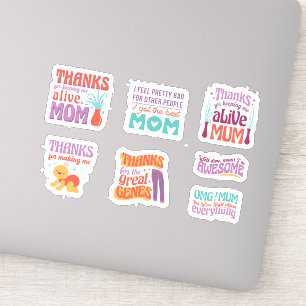 NIEDLICHES QUOTE-STICKER-SET DER MUTTER AUFKLEBER