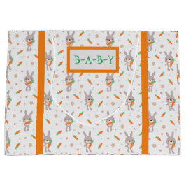 Niedliches Rabbit Orange Boy Girl Große Geschenktüte
