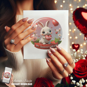 Niedliches Rabbit Valentine Liebe Card Karte