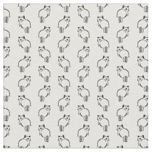 Niedliches Raccoon Art CUSTOM BG FARBE Stoff