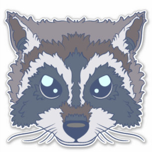Niedliches Raccoon Aufkleber