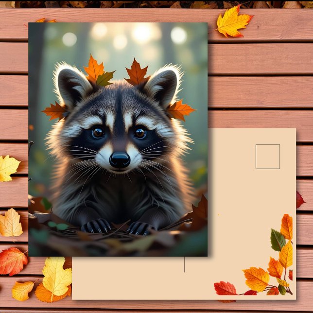 Niedliches Raccoon | Behalt in Touch Postkarte (Von Creator hochgeladen)