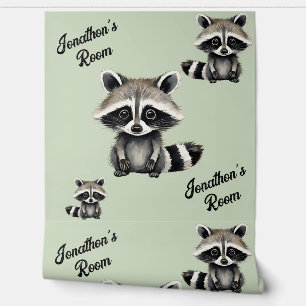 Niedliches Raccoon Boys Schlafzimmer Tapete